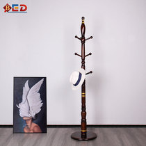 American coat rack floor solid wood light luxury European simple European hanger bedroom room living room hanger pole single pole type