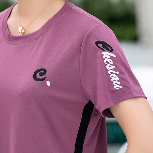 Летняя одежда для матери, комплект, спортивная футболка с коротким рукавом на день матери для пожилых людей, короткий рукав, для среднего возраста