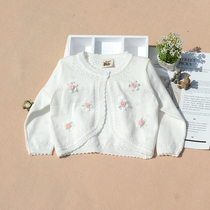 Childrens Thin Spring and Autumn Baby Sweater Girls Shawl Coat Baby Jacket Cardigan Childrens Clothing Waistcoat Fashionable