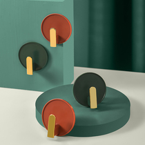 Adhesive hook strong viscose load-bearing no trace-free perforated wall door rear bag hat schoolbag key porch hook