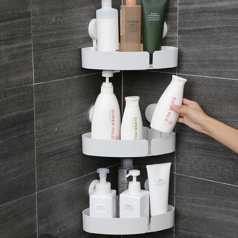 Bathroom shelving with shower shampoo body lotion SHELF MAKEUP ROOM HANGING WALL STYLE CONTAINING FLUSHING COOL HOUSE TOILETRIES