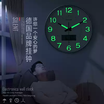 Keno time clock wall clock living room luminous creative modern simple wall quartz clock mute fashion atmosphere home