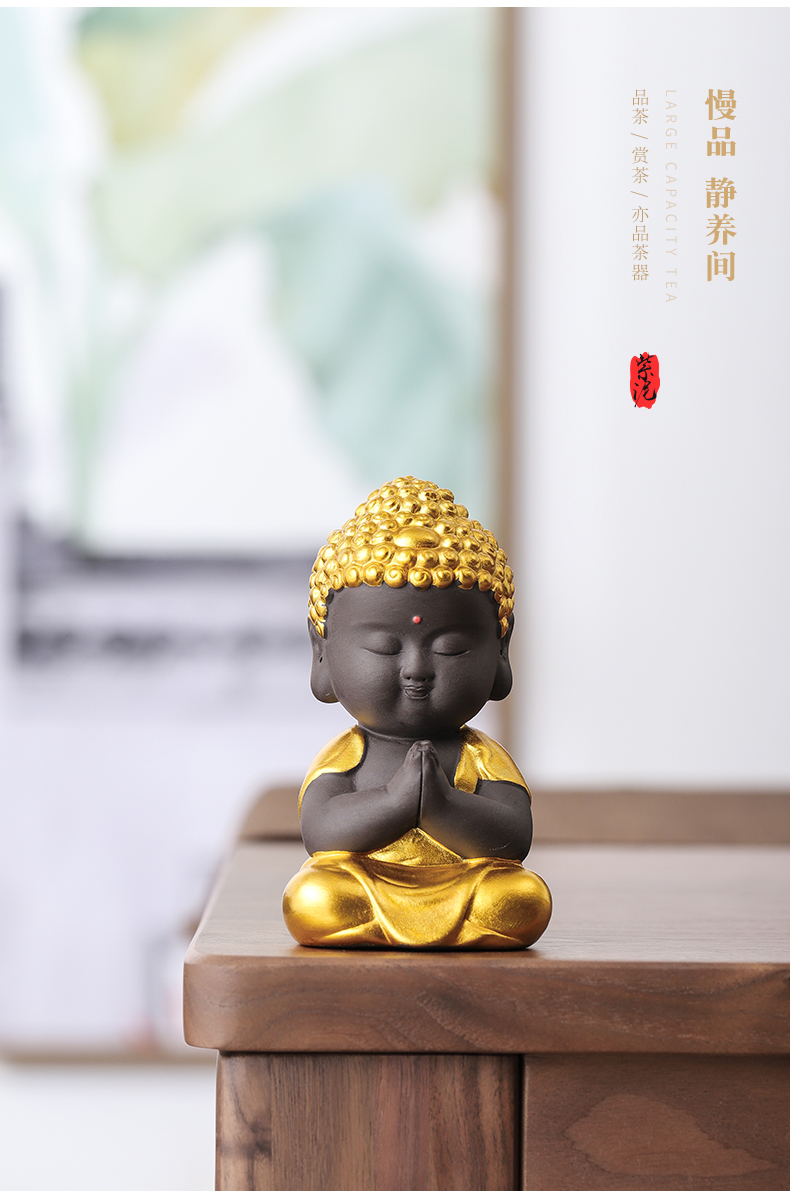 Undressed ore purple sand tea pet paint Buddha furnishing articles can play a ceramic tea set tea sets tea tea accessories home furnishing articles