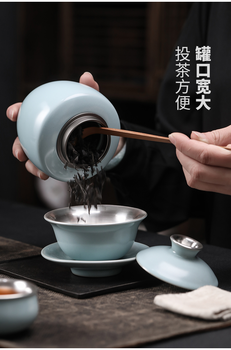 Your up coppering. As silver set of kung fu tea set Your up household jingdezhen ceramics three silver tureen tea pot of tea cups