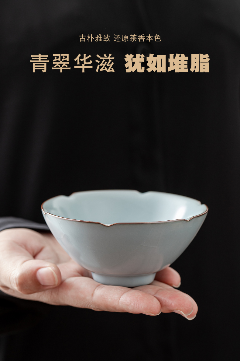 Iron tire your up teacup full manual slicing can raise kung fu tea master cup personal ceramic cup sample tea cup