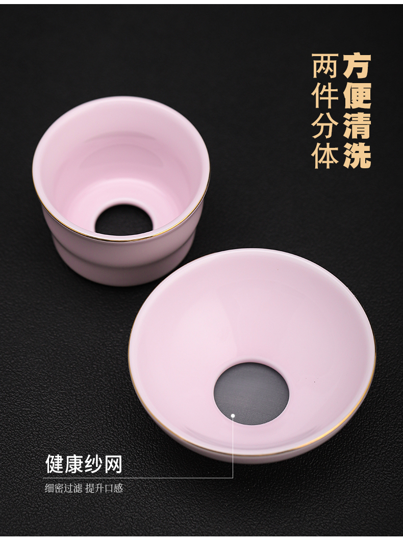 Hand - made xanadu tasted silver gilding kung fu tea sets jingdezhen ceramic tea set silver home office tea tureen