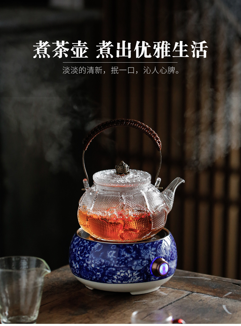 TaoLu glass kettle boil tea machine to filter the teapot high temperature iron girder pot of kung fu tea pot