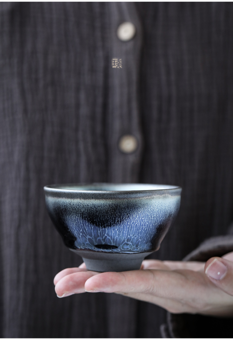 Jianyang undressed ore gold spot built by hand lamp that host personal kung fu tea cup, single glass ceramic cups to build one sample tea cup