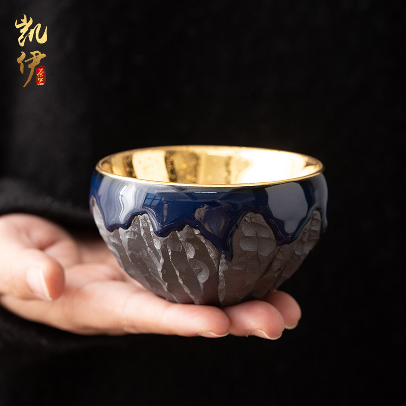 Gold win over a cup of tea master of kung fu tea cups ceramic iron tire sample tea cup high - grade tea cup cup master list