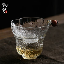 Kaiyi hammer pattern tea leak tea filter Tea filter Walnut pattern filter Glass Kung Fu tea accessories Tea ceremony
