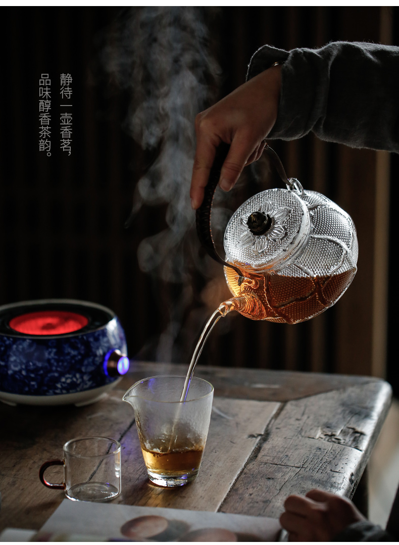 TaoLu glass kettle boil tea machine to filter the teapot high temperature iron girder pot of kung fu tea pot