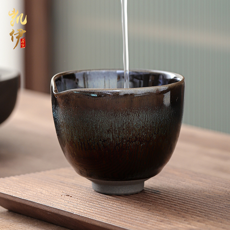 Build colorful light master hand we become fair keller kongfu tea ware temmoku up tire iron ceramic points are cups