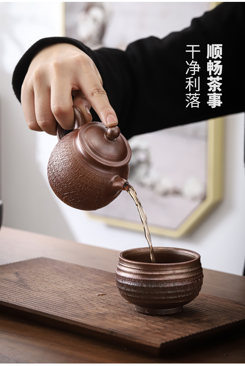 Patrick ho chi - ping coarse pottery teapot single pot of kung fu teapot Japanese pure manual commercial pot of firewood to restore ancient ways the teapot