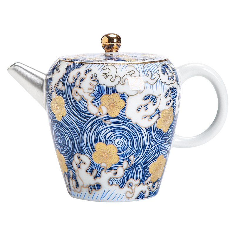 Enamel playmates toys empty coppering. As silver 999 jingdezhen ceramic teapot gold finger pot of silver teapot office to rush the teapot