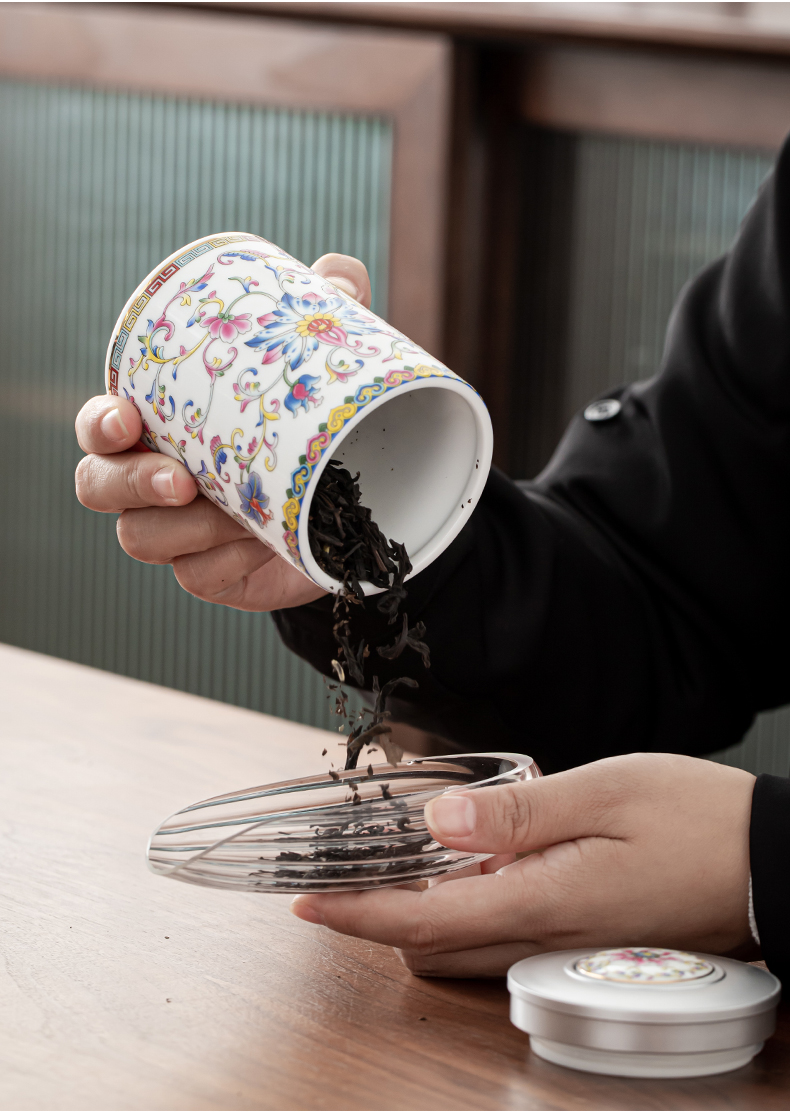 Colored enamel coppering. As silver cup tea set jingdezhen ceramic kung fu tea tea set silver tureen silver cup