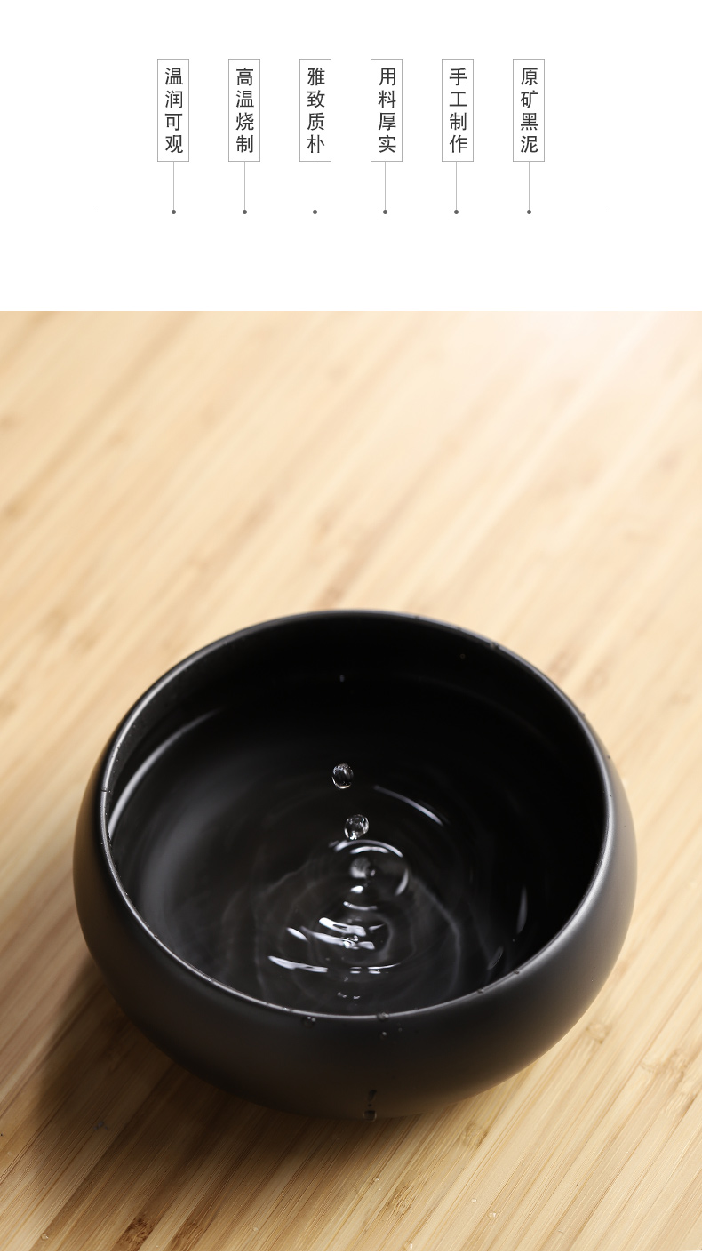 Large purple sand tea wash to kung fu tea accessories for wash purple mud for wash bowl cups water jar trumpet writing brush washer, black mud