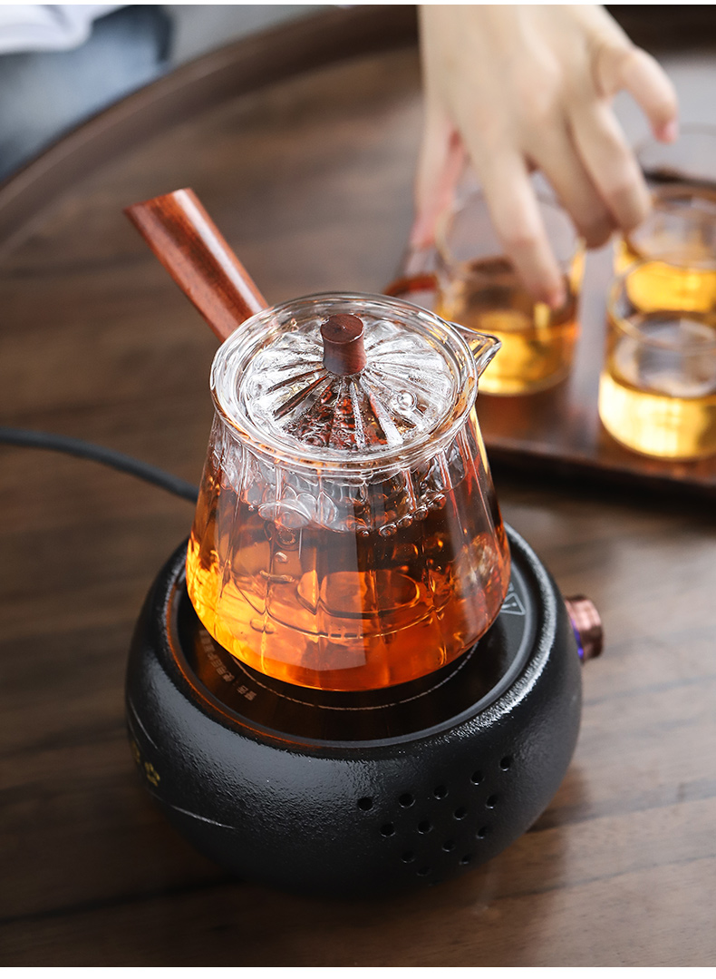 Thickening of the heat - resistant glass tea tea set suit Japanese glass teapot electric TaoLu boiled the teapot tea cup home