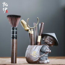 Kaiyi black sand gold tea ceremony accessories Six gentlemen set Puer tea knife Tea needle Kung Fu tea accessories Tea table accessories