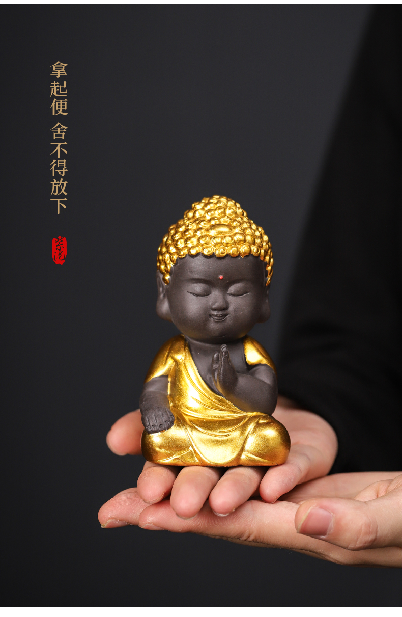 Undressed ore purple sand tea pet paint Buddha furnishing articles can play a ceramic tea set tea sets tea tea accessories home furnishing articles