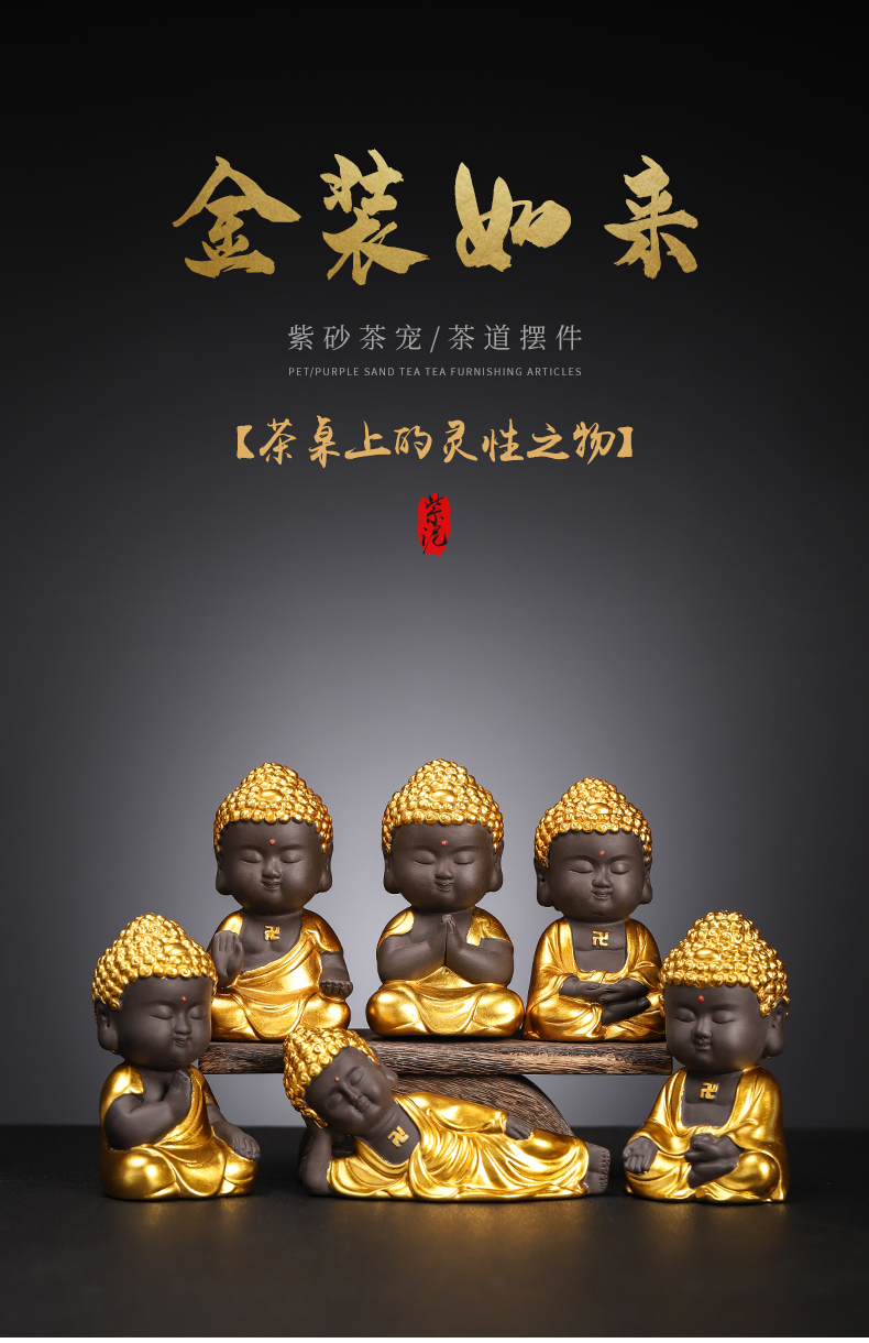 Undressed ore purple sand tea pet paint Buddha furnishing articles can play a ceramic tea set tea sets tea tea accessories home furnishing articles