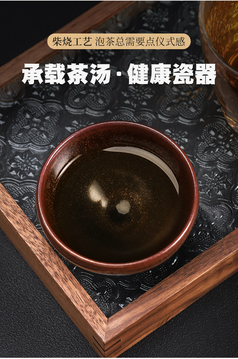 For li into pure manual pull embryo firewood zen cup coarse pottery cups personal single cups of tea cup, ceramic tea set the master