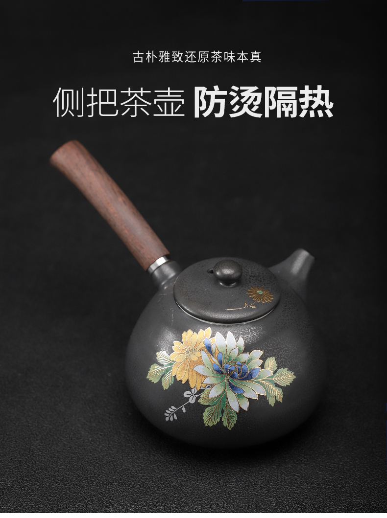 Elegant coagulation sweet side put as the coppering. As silver suit household jingdezhen ceramic tea set which make tea cup office gift boxes