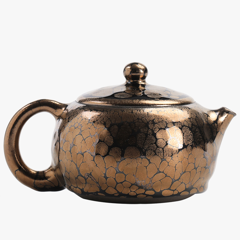 Zeng, Guangxu hand gold oil droplets xi shi pot making light manual teapot up ceramic teapot hand grasp pot of tea