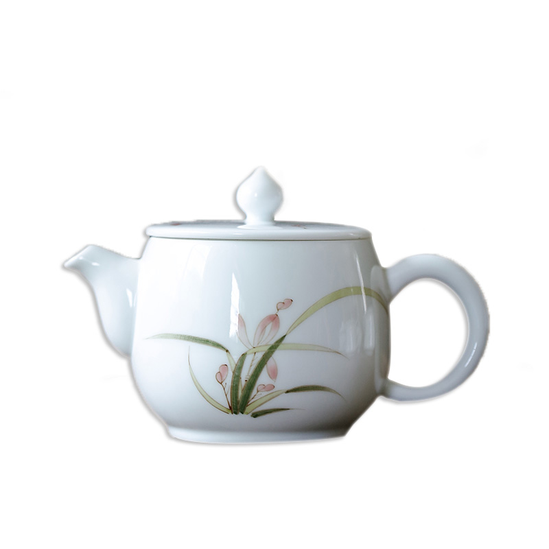 Kate white marble fat white porcelain teapot ceramic ink in the kung fu tea set the teapot item teapot