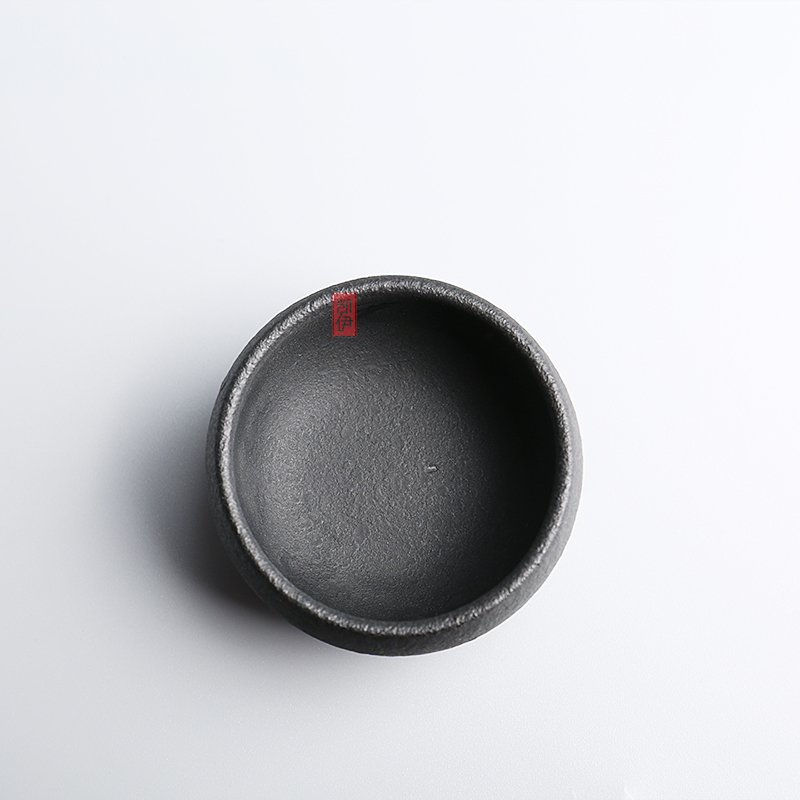 Kate Taiwan lava rock - black sample tea cup with personal cup round cup ceramic kung fu tea cups ceramic cup