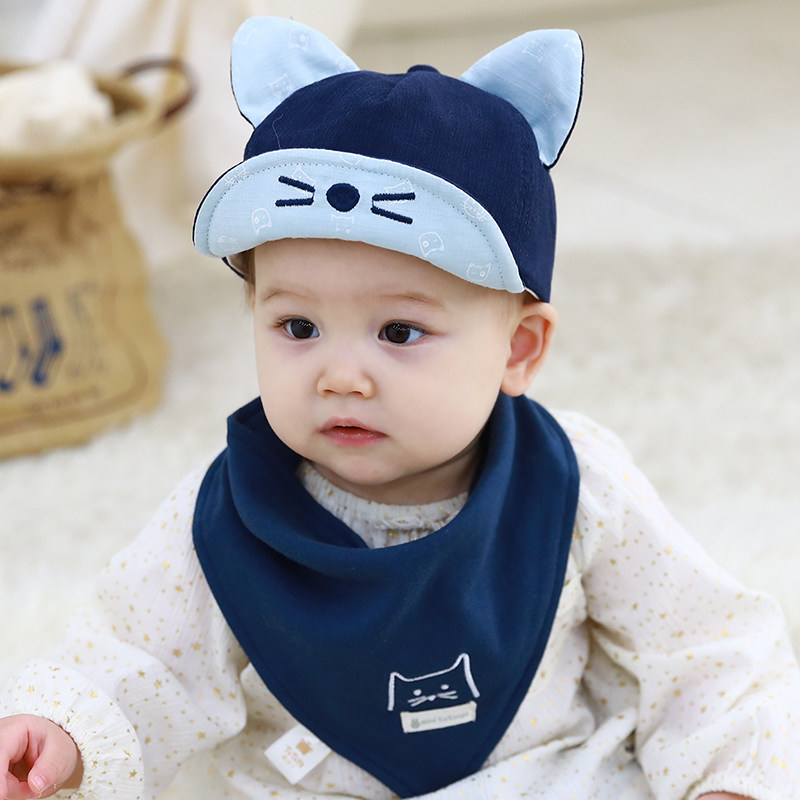 Baby hat, spring and autumn, 0-12 months, baby thin cap, sunshade, sunscreen hat, baseball cap for boys and girls, cute 