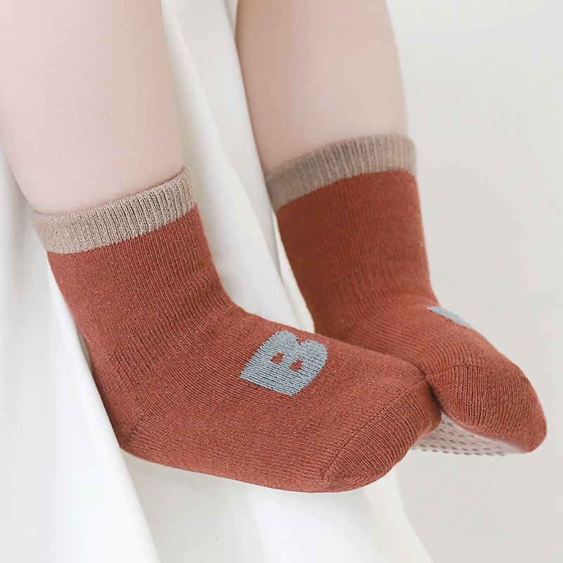 Baby Flooring Socks Non-slip Trampoline Socks Children Early Education Socks Home Indoor Septubals Soft Underfoot Spring Autumn Pure Cotton