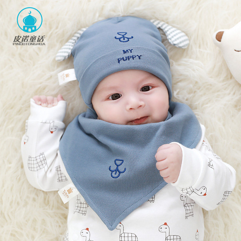 Baby Hat Spring and Autumn Third Month March Newborn Pure Cotton Hat Boys Baby Baby and Child Boy Boy Boy Fetal Hat Autumn and Winter