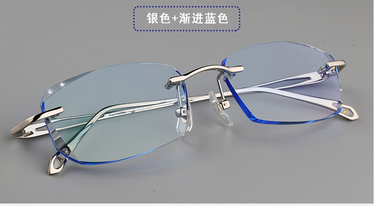 Tùy chỉnh cao cận thị số kim cương cắt tỉa kính tinh khiết titan cận thị kính hoàn thành nam không khung kính đổi màu mắt kính rayban