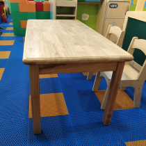 Kindergarten solid wood tables and chairs Pinus sylvestris writing table building block table desk childrens painting and eating oak rectangular table