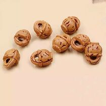 Wild peach wood bracelet baby beads Children Baby Peach ornaments diy hand carved peach blue