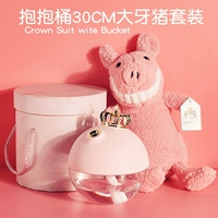 Обнимите подарочную коробку для ведра+улыбка большие зубы свинью+розовая корона-