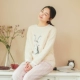 Gooyang cừu mùa thu và mùa đông giam giữ quần áo san hô lông cừu phụ nữ mang thai đồ ngủ sau sinh cho con bú tại nhà - Giải trí mặc / Mum mặc
