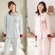 Guyangyang maternity pajamas ພາກຮຽນ spring ແລະດູໃບໄມ້ລົ່ນຝ້າຍບໍລິສຸດແມ່ຍິງຖືພາແລະລະດູຫນາວ postpartum confinement ເຄື່ອງນຸ່ງຫົ່ມ summer ເຄື່ອງນຸ່ງຫົ່ມພະຍາບານບາງໆ