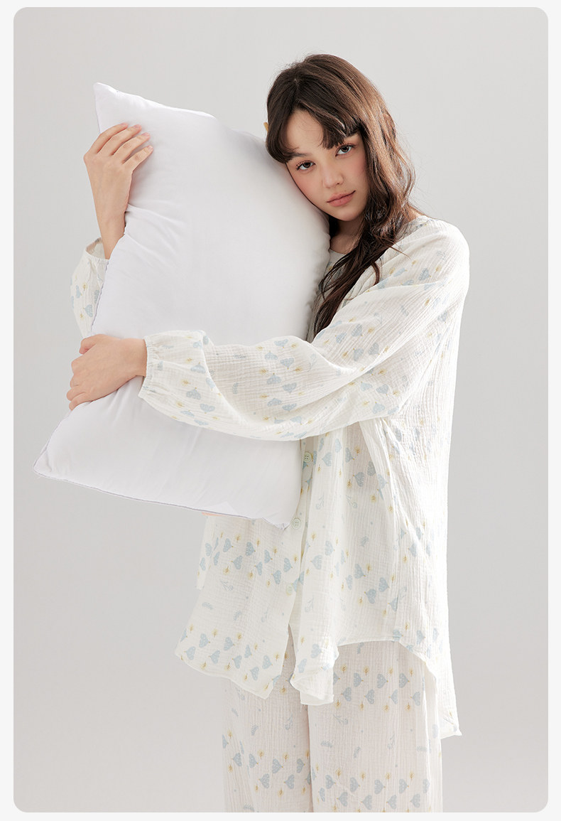 纱布月子服夏季薄款产后双层纯棉喂奶家居服哺乳孕妇睡衣女春秋 — 21