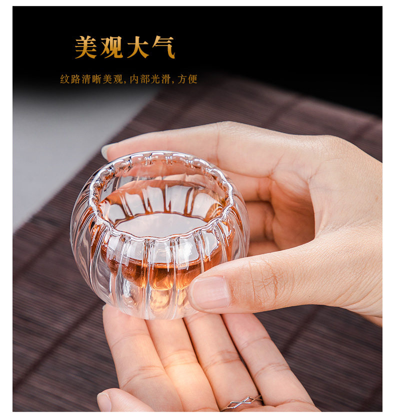 Transparent glass tea set with household Japanese contracted kung fu tea tray cup double teapot tea hot