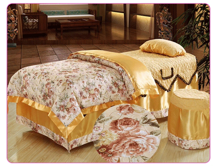 Vẻ đẹp trải giường bốn bộ của vẻ đẹp đặc biệt salon đặc biệt massage massage trị liệu giường bìa cao cấp moxibustion trải giường
