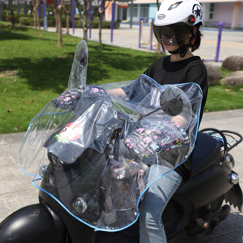 Thickened electric car rain cover motorcycle battery bicycle front windshield plate handle Hood dust water Universal