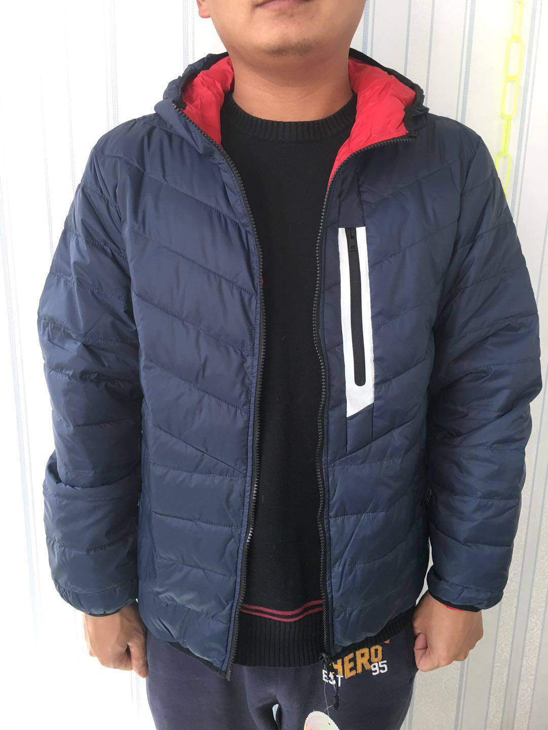 Winter technology velvet cotton clothing men's warm plus cotton on both sides of the basic Metersbonway cotton clothing