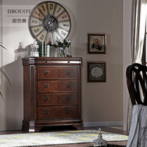 American style chest of drawers chest of drawers locker solid wood storage drawer cabinet retro multifunctional cabinet bedside locker