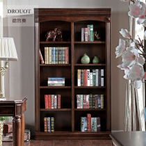 Drouot American solid wood bookcase modern high-quality bookshelf bookcase simple locker antique bookcase lattice cabinet