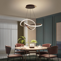 Creative circular restaurant chandelier simple personality ring atmosphere postmodern restaurant lighting art bar chandelier