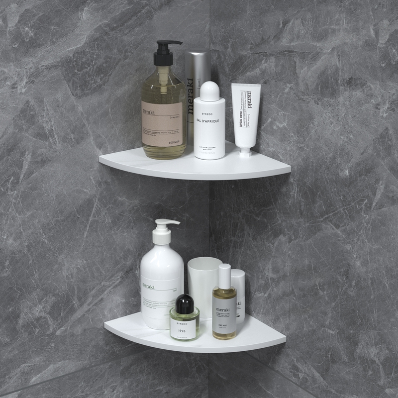 Light Luxury Slate Corner Shelf for Kitchen, Bathroom, and Shower Room, No-Drill Multi-Layer Marble Storage Rack