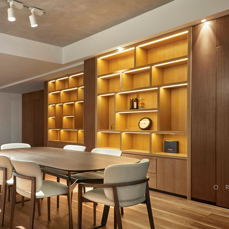 Aocis ultra-thin wine cabinet light with slotting-free wardrobe intelligent induction lamp display cabinet laminate lamp bright installation integral cabinet light bar