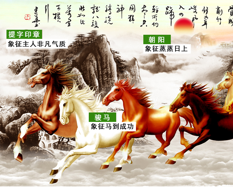 2018 mới sơn thêu kim cương đầy đủ kim cương khoan phòng khách Tám Ngựa thành công đến tám ngựa vượt qua khâu 2019 - Công cụ & phụ kiện Cross-stitch kéo bấm