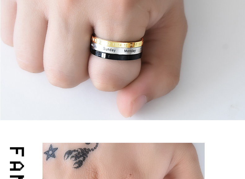Bague homme      en Acier au titane - Ref 3087354 Image 20